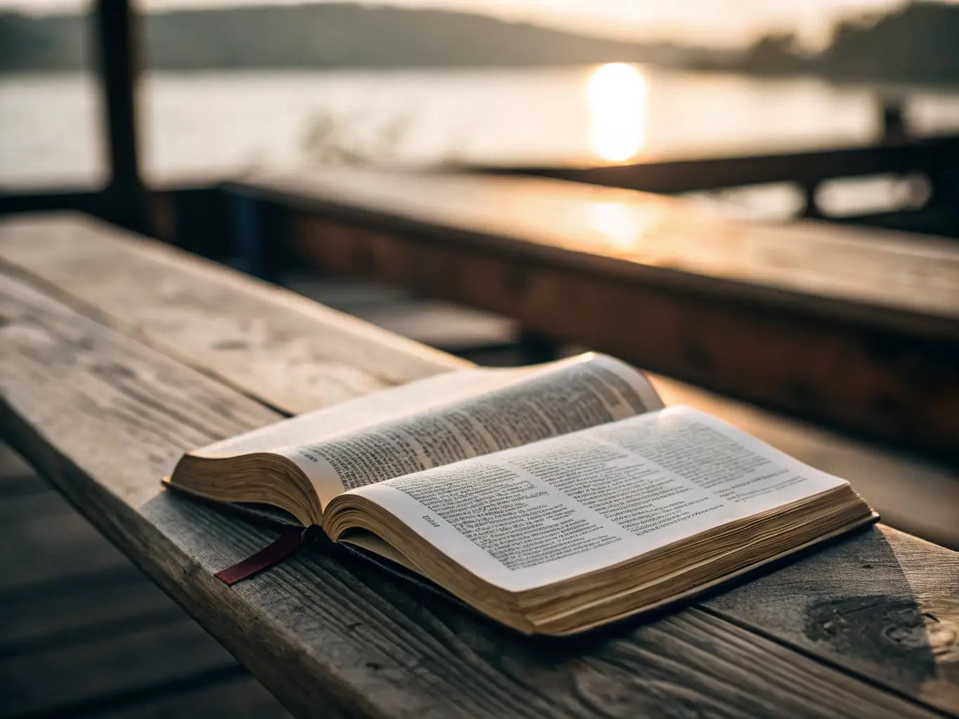 A serene image depicting a Bible open with a soft, warm light shining upon it, symbolizing the divine guidance and wisdom found within its pages. The background is a peaceful, natural setting, reinforcing the connection between faith and life.