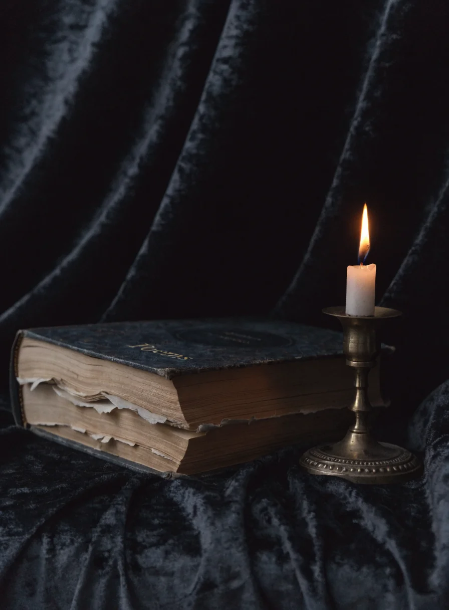Psalms of the Night Watch poetry volume against deep obsidian background