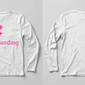 Still Standing Script Long-Sleeve — White/Pink (Ladies)