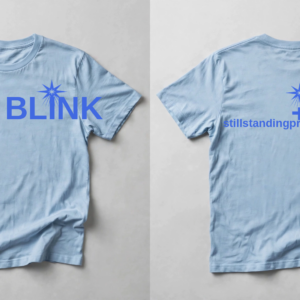 Don't Blink Tee — Baby Blue