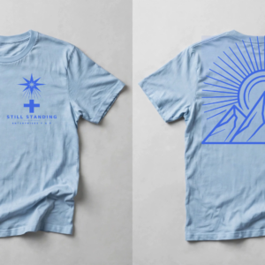 Still Standing Sunrise Tee — Baby Blue
