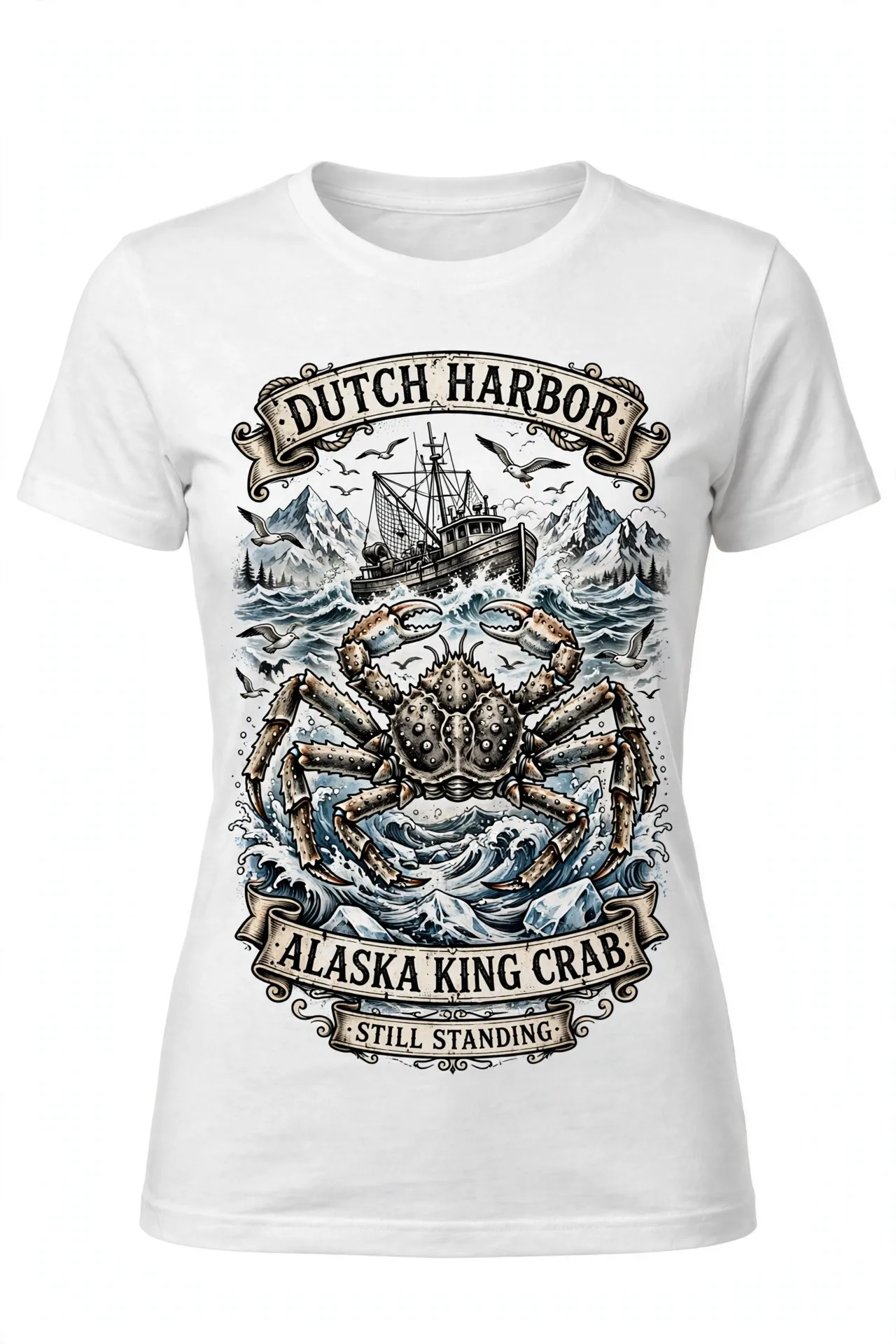 Fisherman Cities Tee — Dutch Harbor, AK (Women's)
