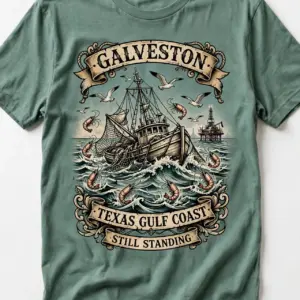 Fisherman Cities Tee — Galveston, TX (Men's)