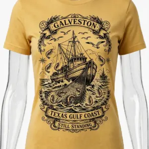 Fisherman Cities Tee — Galveston, TX (Women's)