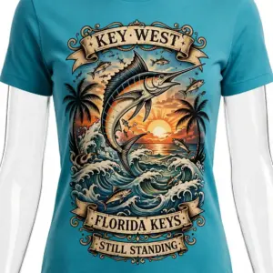 Fisherman Cities Tee — Key West, FL (Women's)
