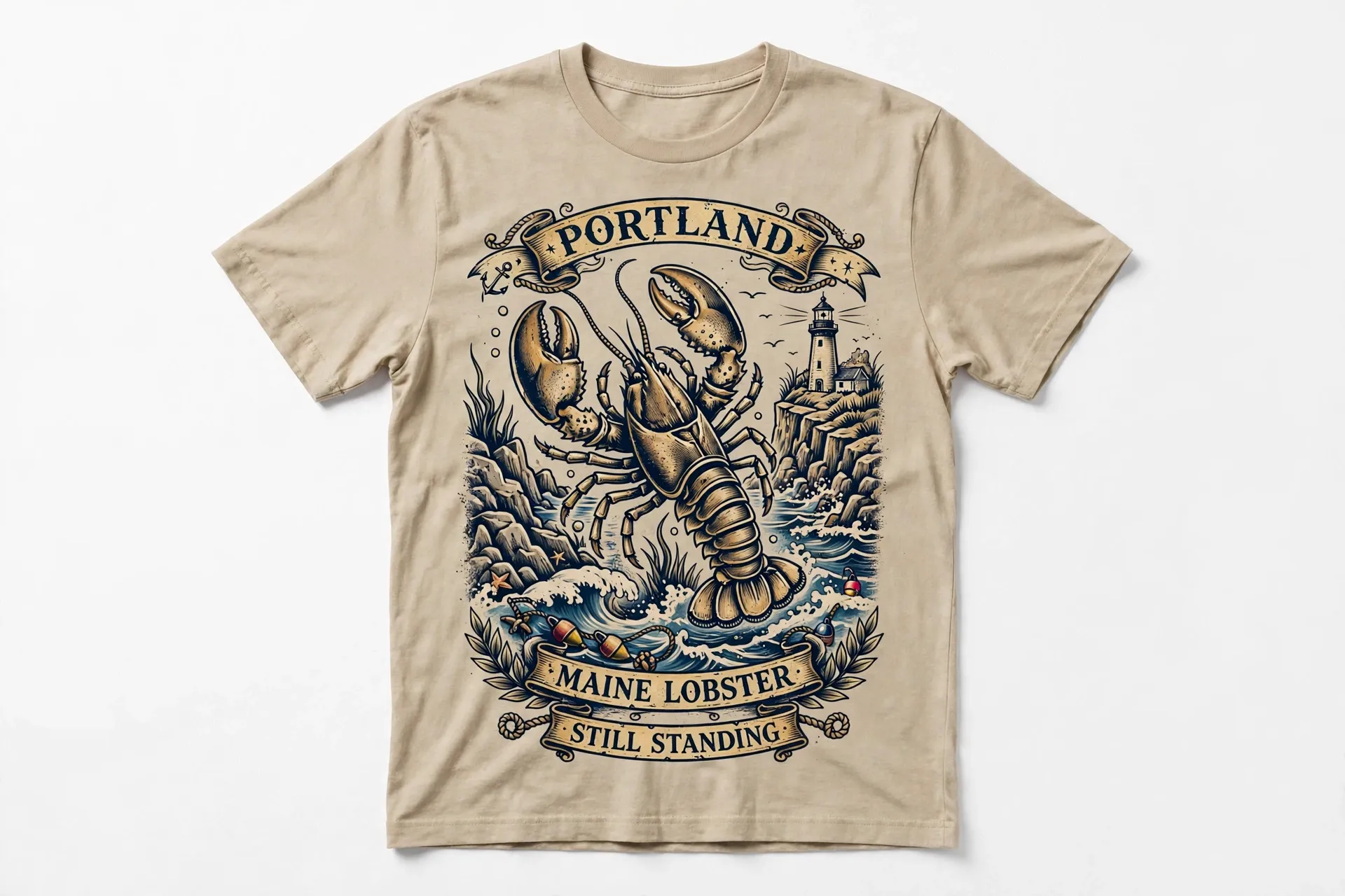Fisherman Cities Tee — Portland, ME (Men's)