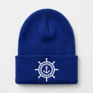 Fisherman's Cross Beanie — Royal Blue