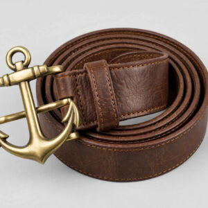 Leather Belt — Anchor Buckle