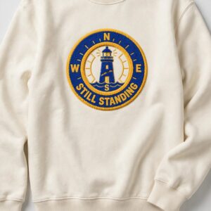 Still Standing Crewneck — Cream Chenille Lighthouse