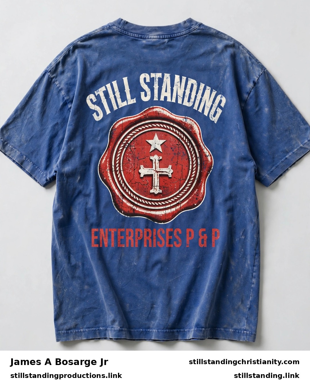 Still Standing Tee — Vintage Wash Fisherman's Cross